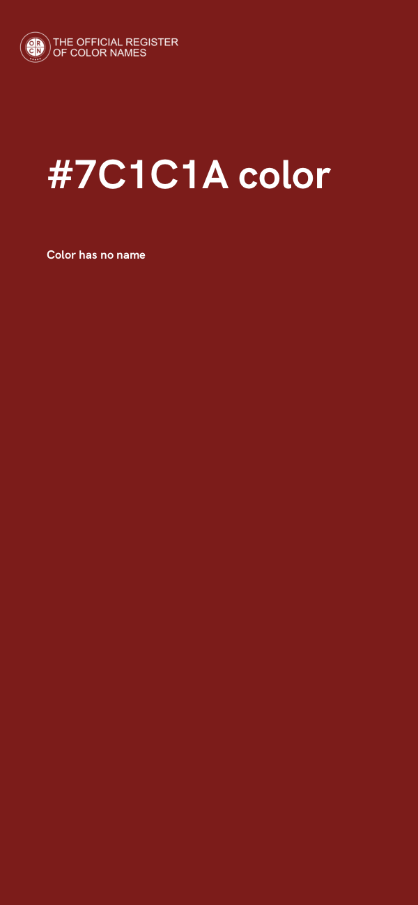 #7C1C1A color image