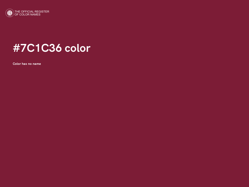 #7C1C36 color image