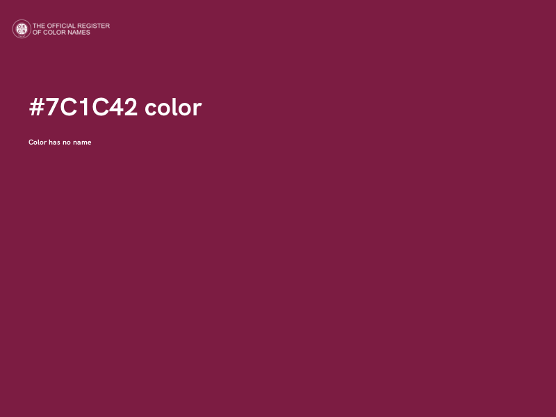 #7C1C42 color image