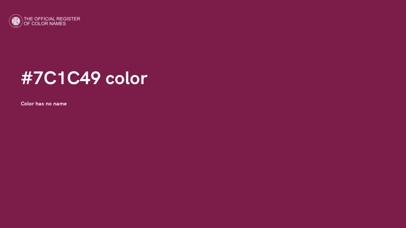 #7C1C49 color image