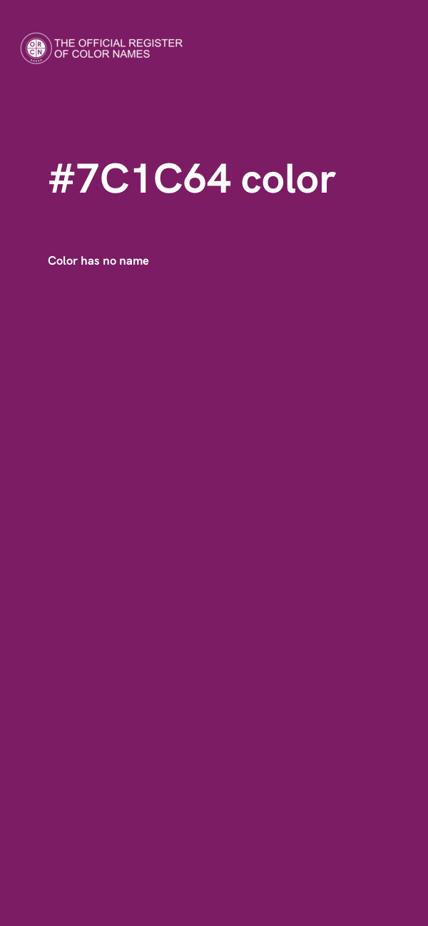 #7C1C64 color image