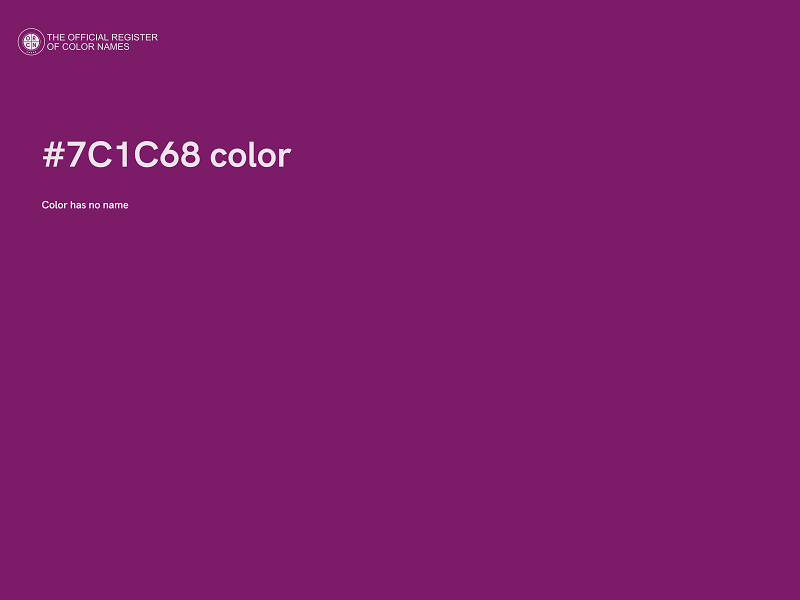 #7C1C68 color image