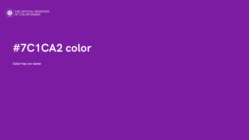 #7C1CA2 color image