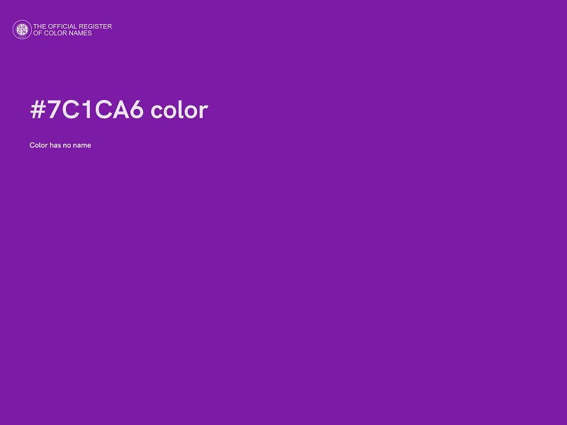 #7C1CA6 color image