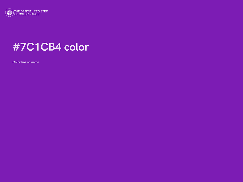 #7C1CB4 color image