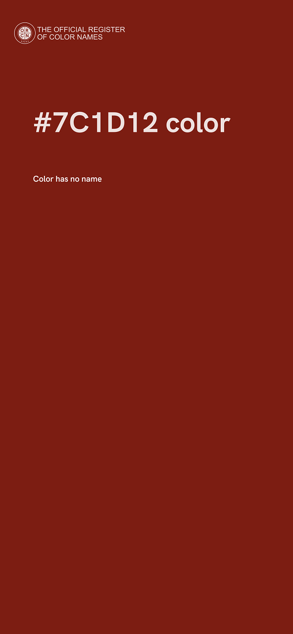 #7C1D12 color image