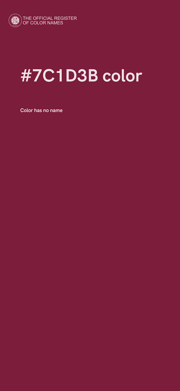 #7C1D3B color image
