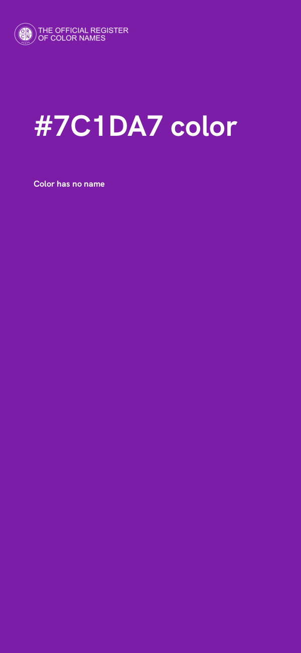 #7C1DA7 color image