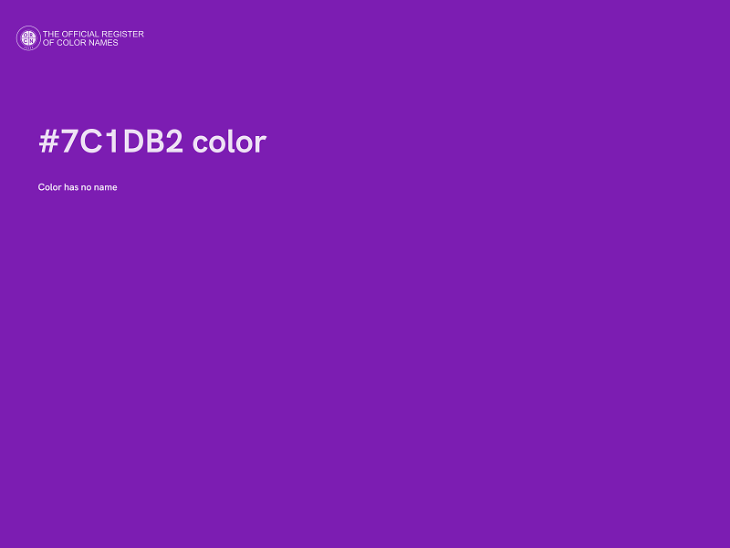 #7C1DB2 color image