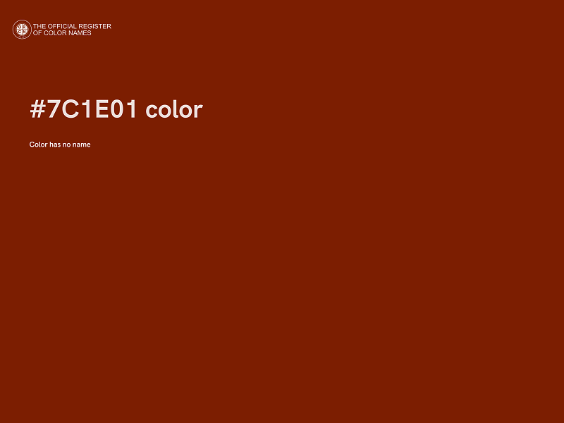 #7C1E01 color image