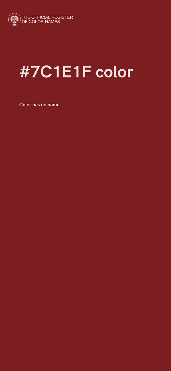#7C1E1F color image