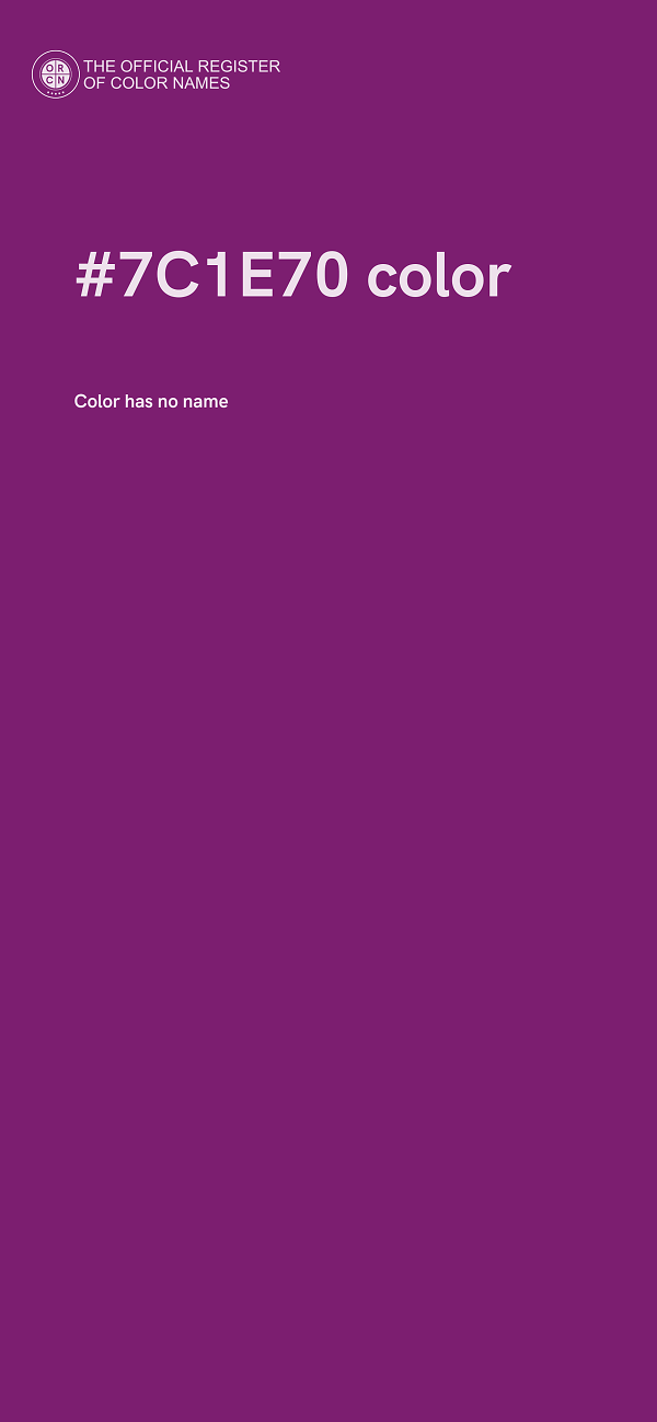 #7C1E70 color image