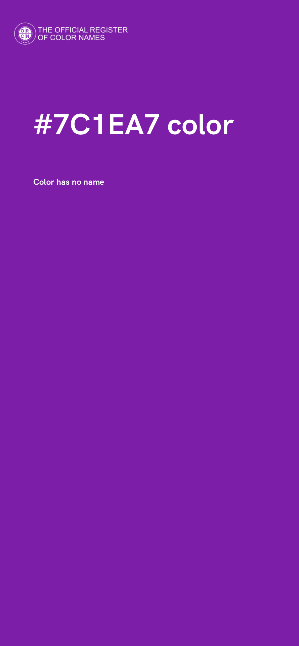 #7C1EA7 color image