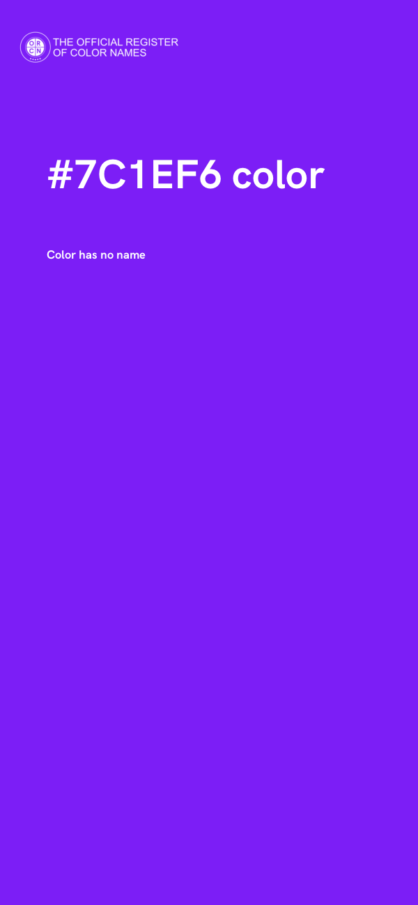 #7C1EF6 color image