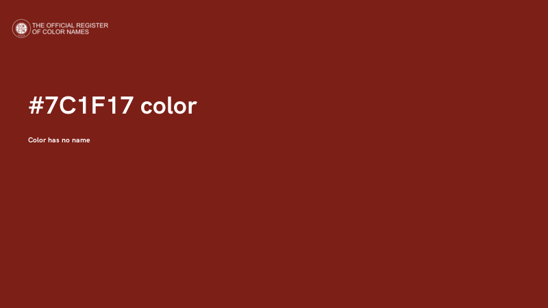 #7C1F17 color image