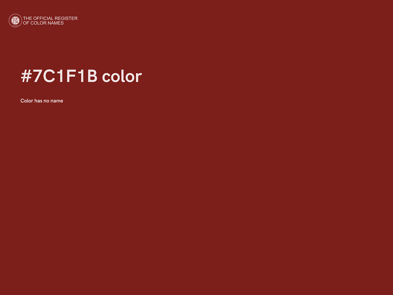 #7C1F1B color image