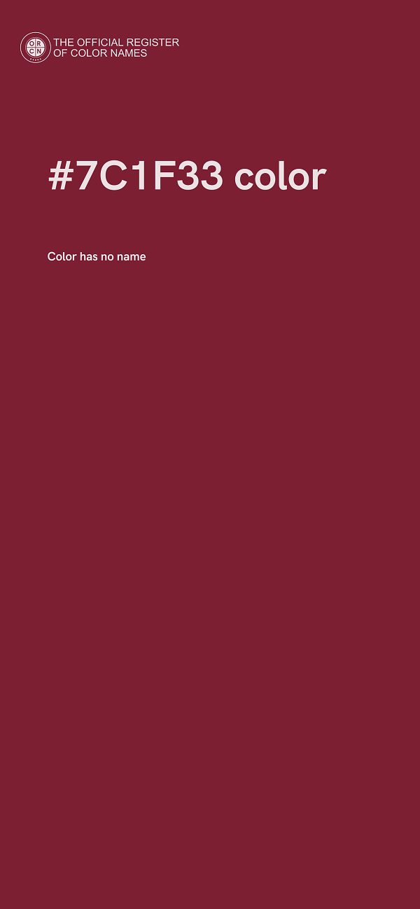 #7C1F33 color image