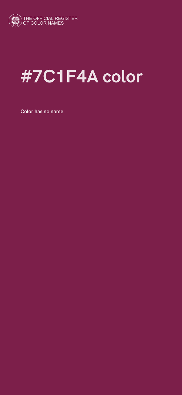 #7C1F4A color image