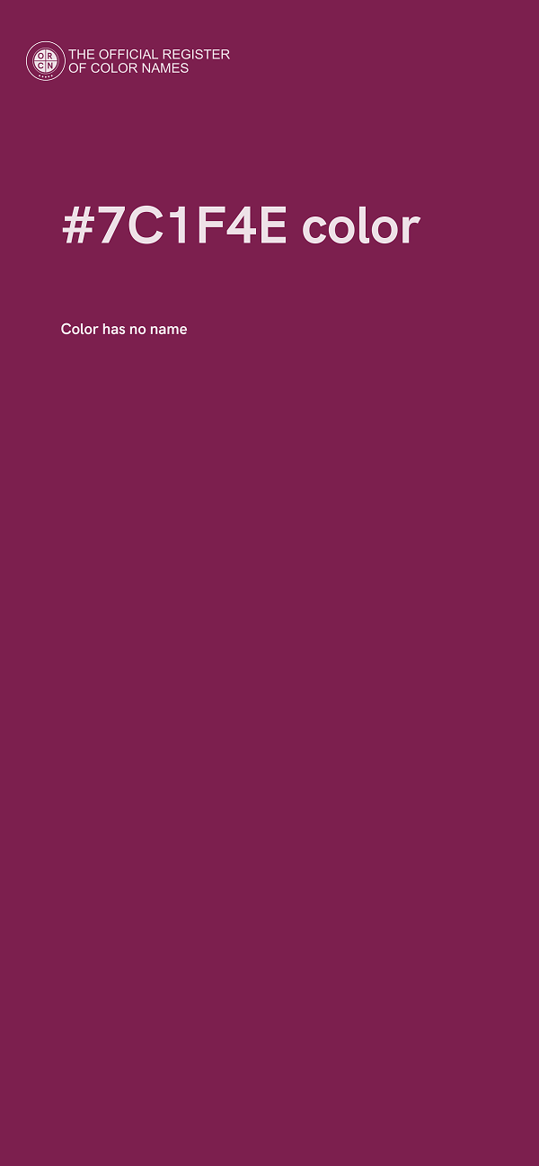 #7C1F4E color image