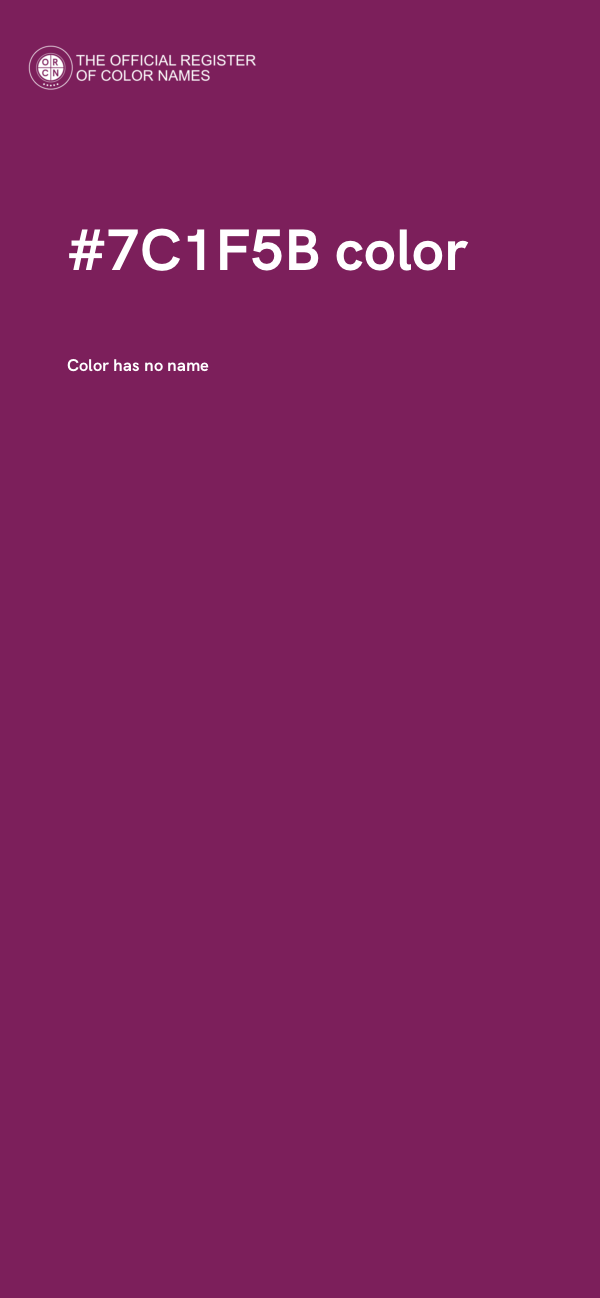 #7C1F5B color image
