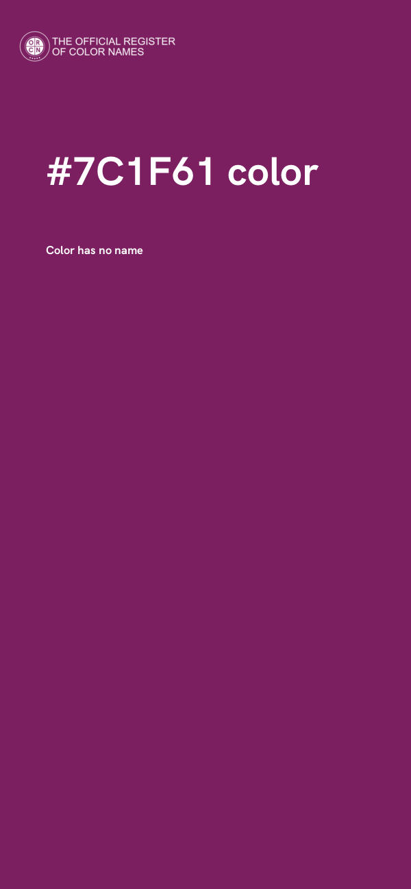 #7C1F61 color image