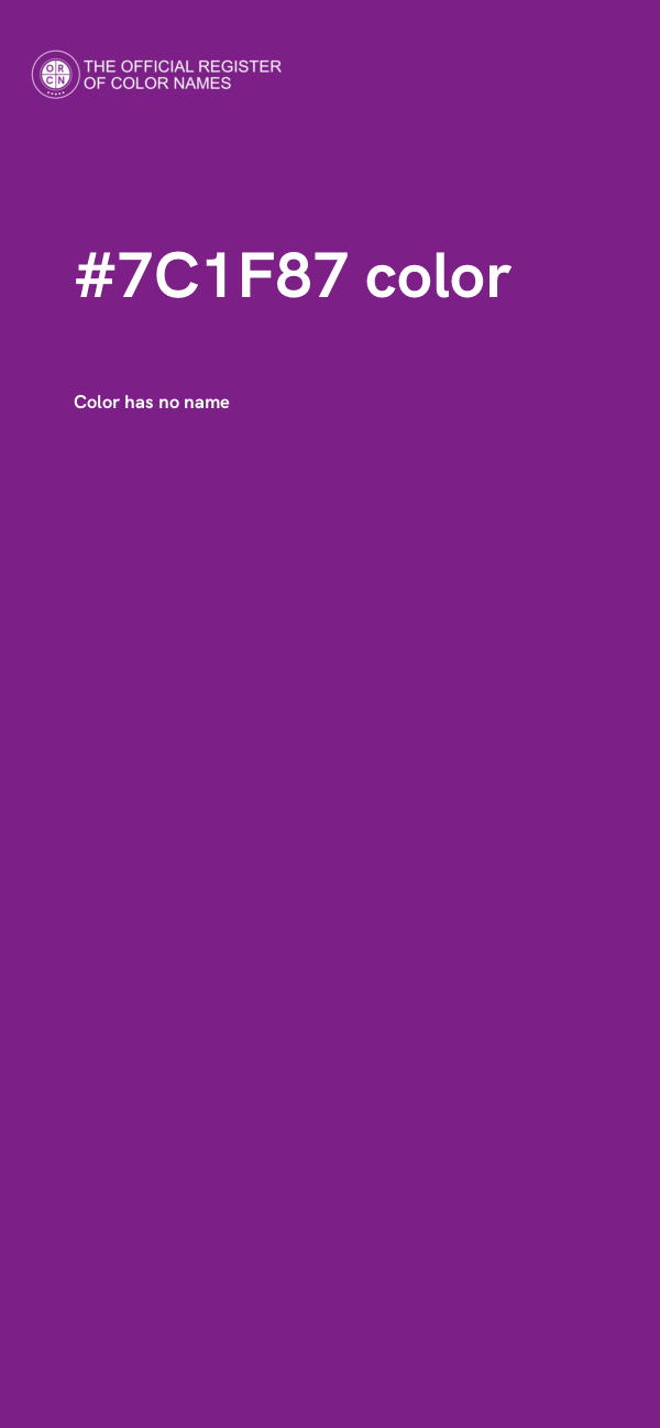 #7C1F87 color image