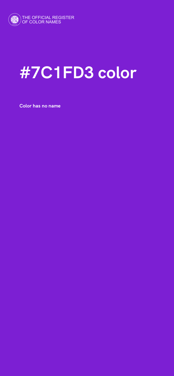 #7C1FD3 color image