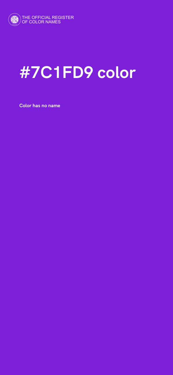 #7C1FD9 color image