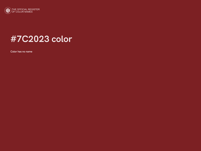 #7C2023 color image