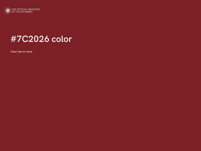 #7C2026 color image