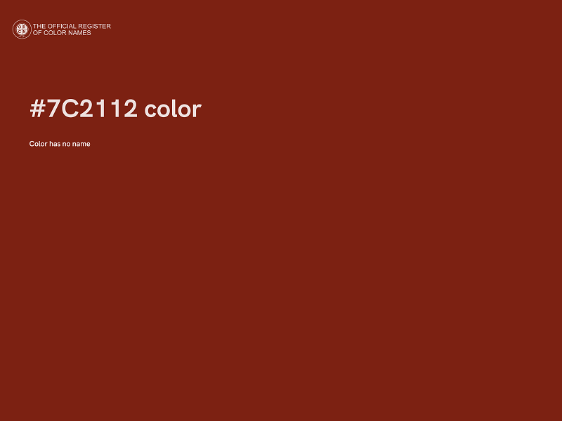 #7C2112 color image