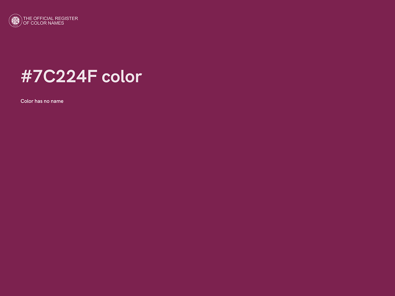 #7C224F color image