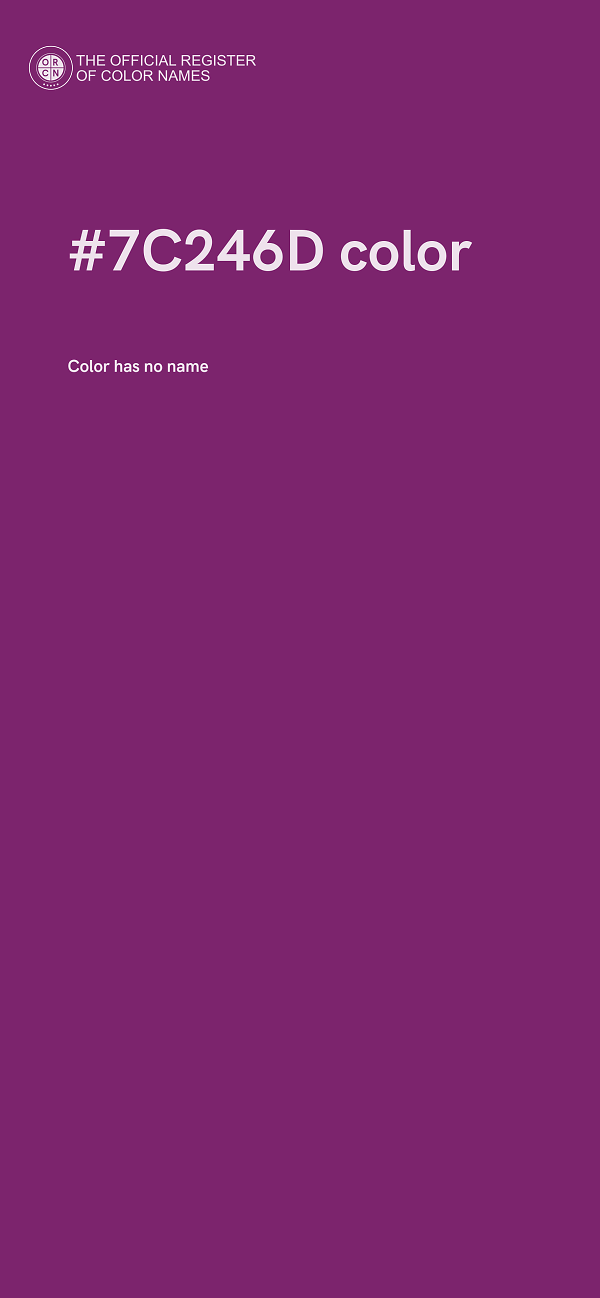 #7C246D color image