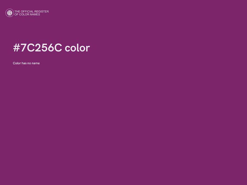 #7C256C color image