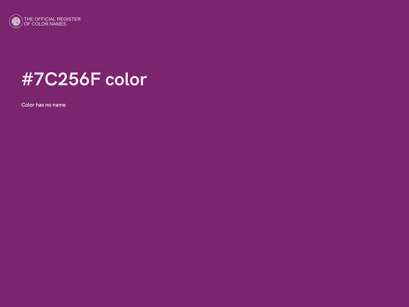 #7C256F color image