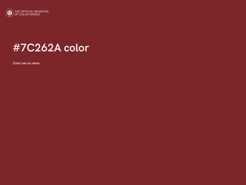 #7C262A color image