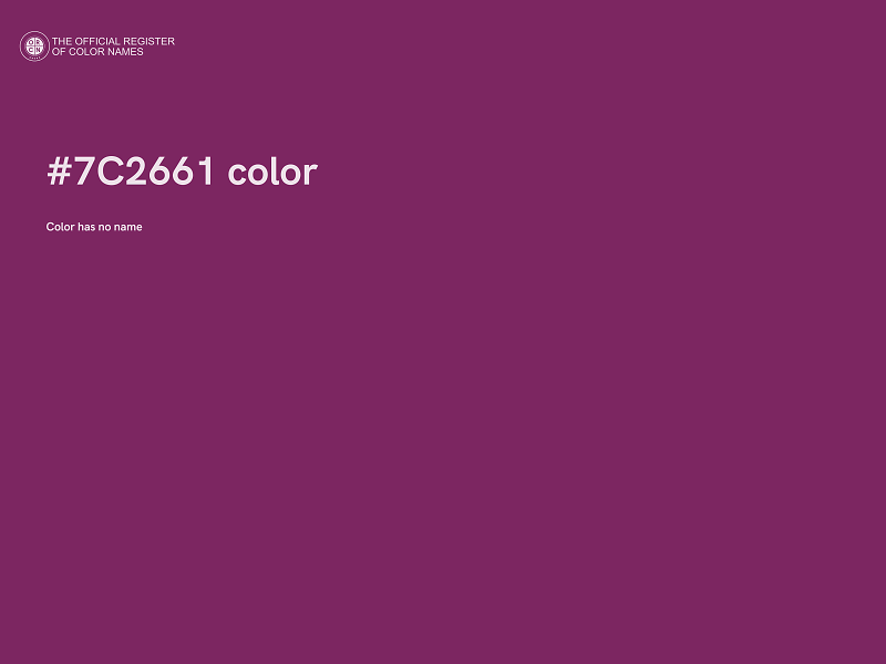 #7C2661 color image