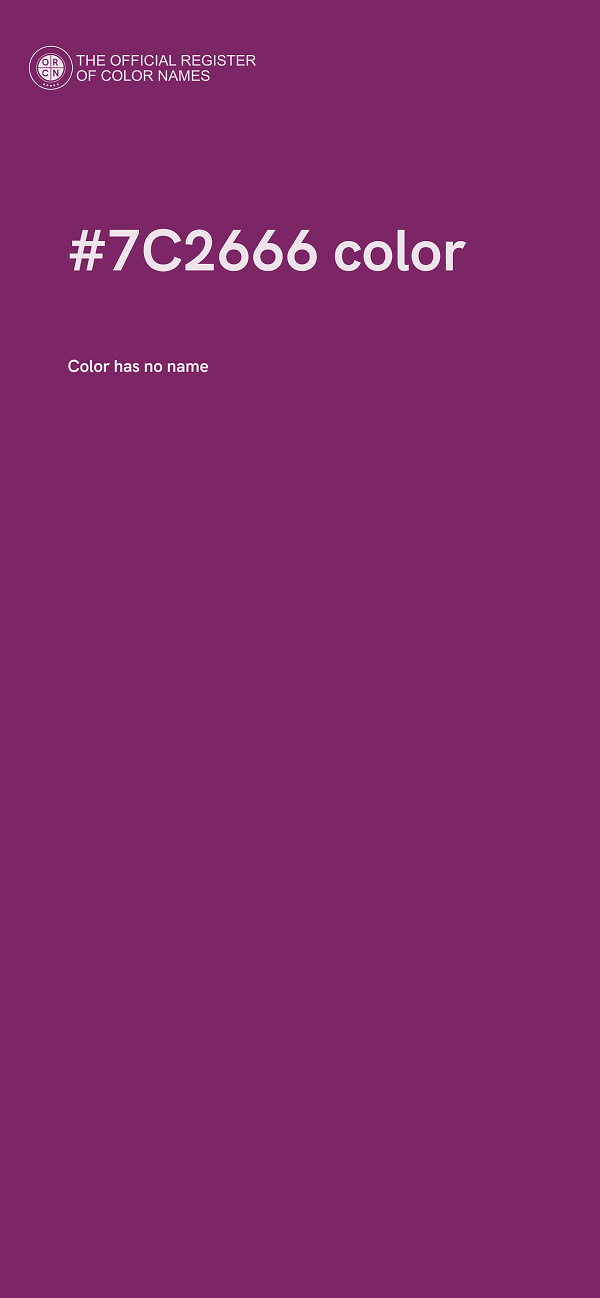 #7C2666 color image
