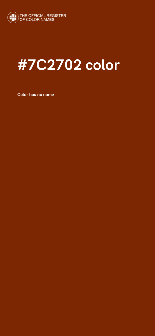 #7C2702 color image