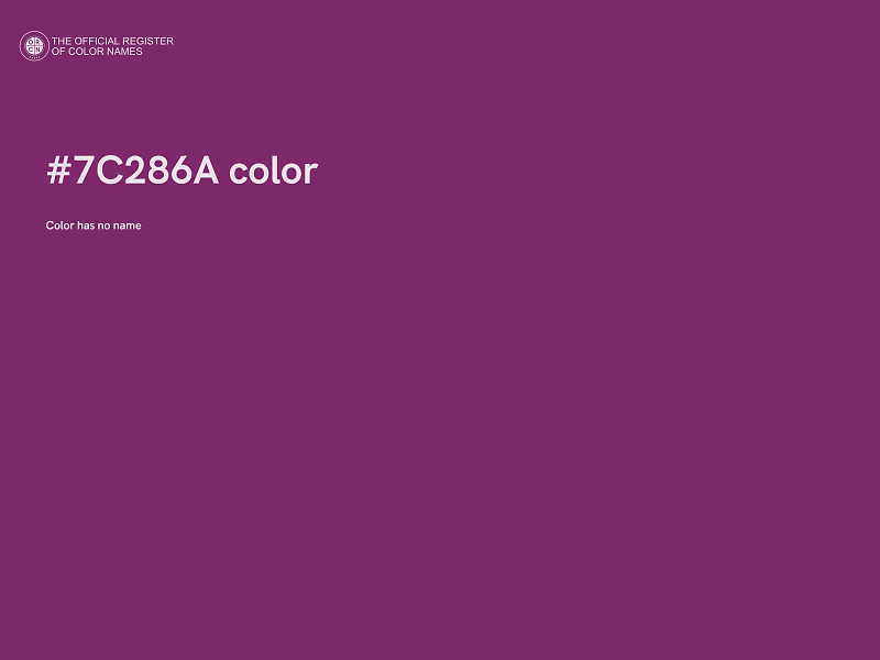 #7C286A color image