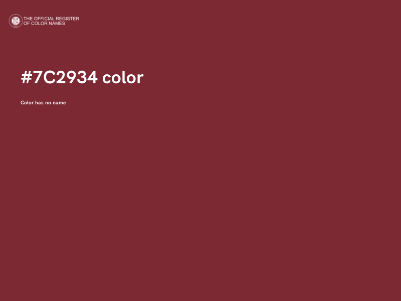 #7C2934 color image