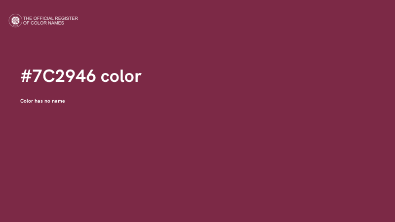#7C2946 color image
