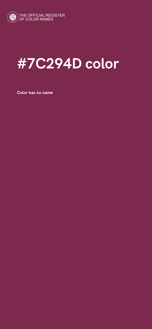 #7C294D color image