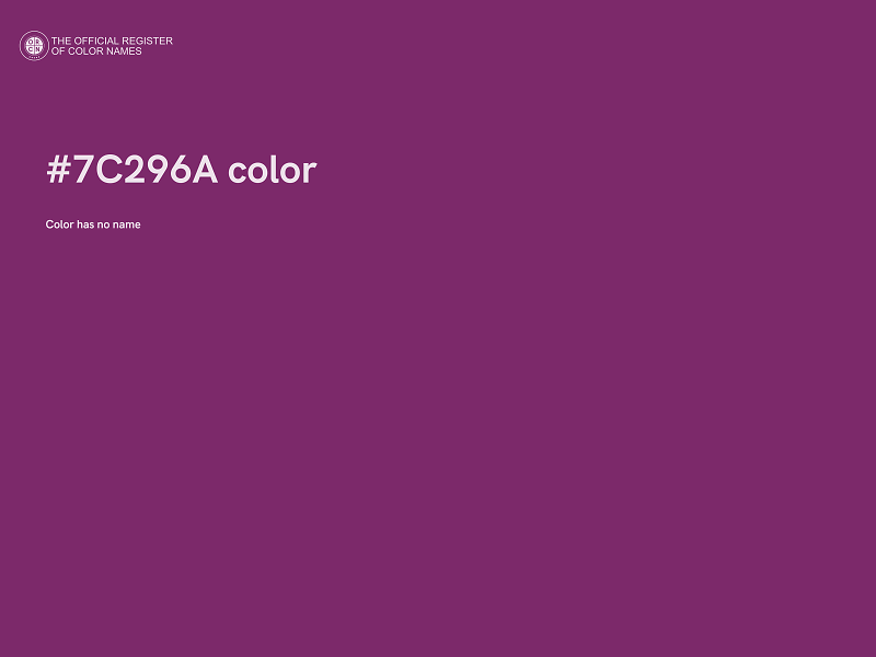 #7C296A color image
