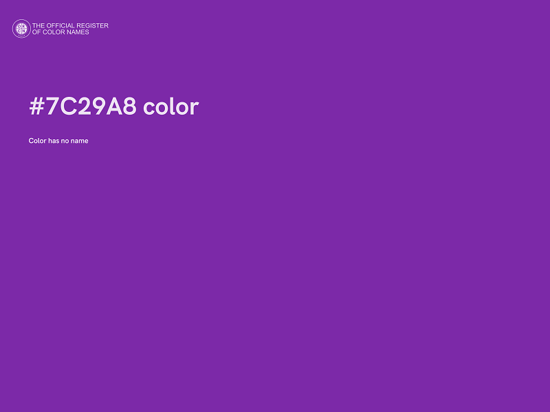 #7C29A8 color image