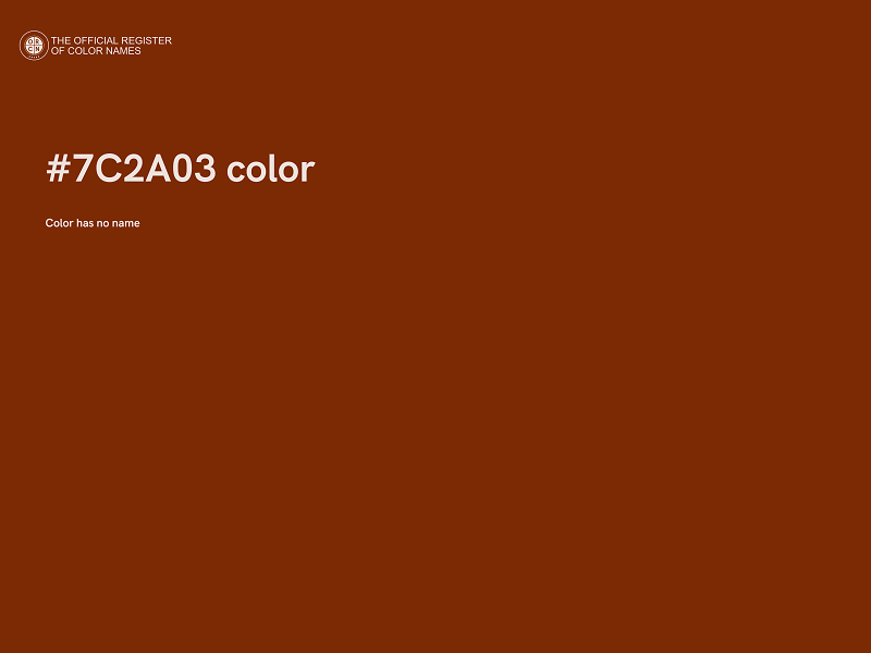 #7C2A03 color image