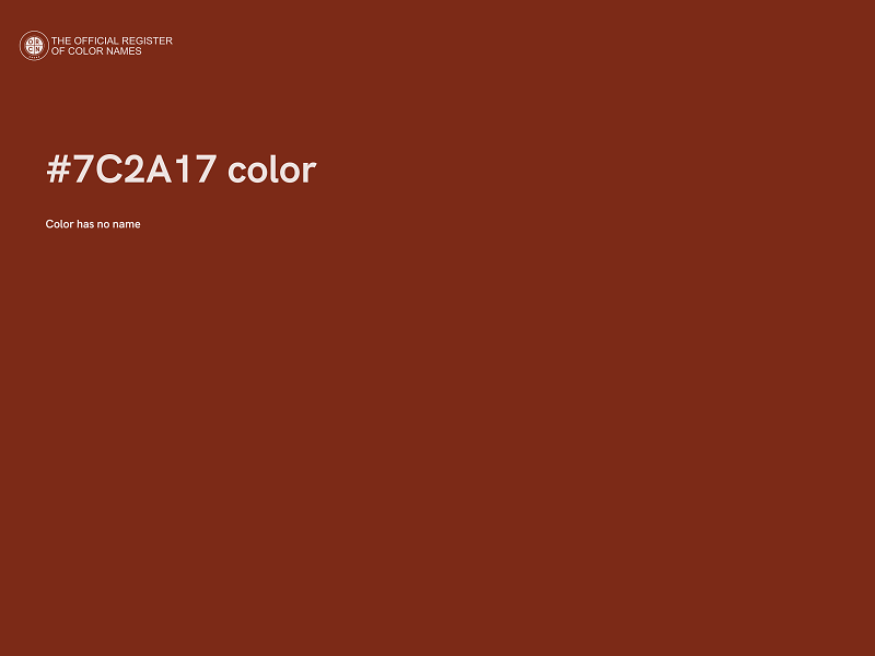 #7C2A17 color image