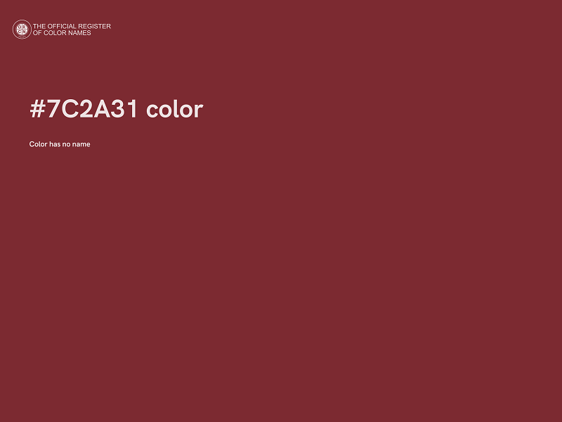 #7C2A31 color image