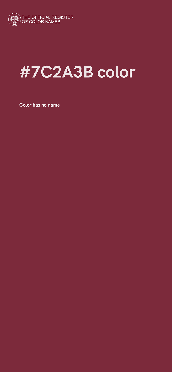#7C2A3B color image