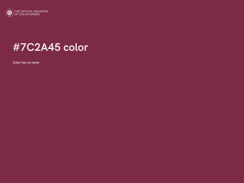 #7C2A45 color image